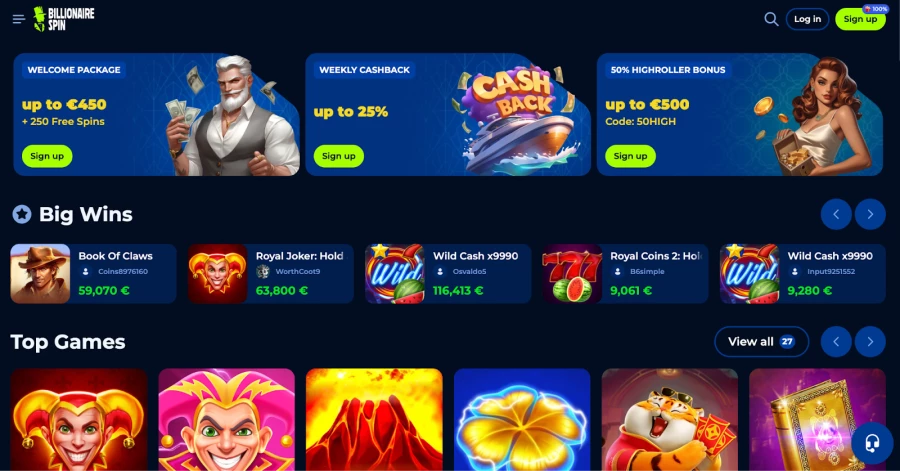 Billionairespin Online